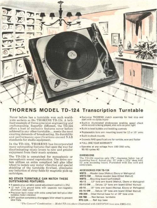 Thorens TD-124 Brochure